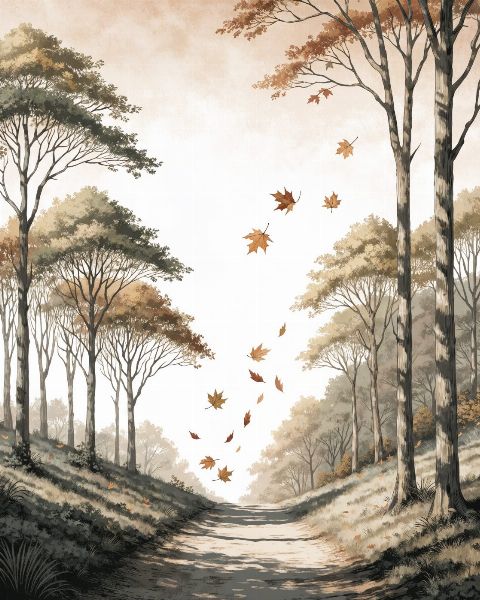 Falling Amber — printable digital art preview