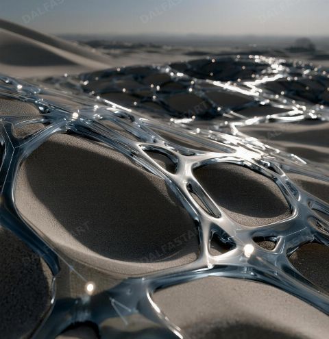 Crystalline Dune — printable digital art preview