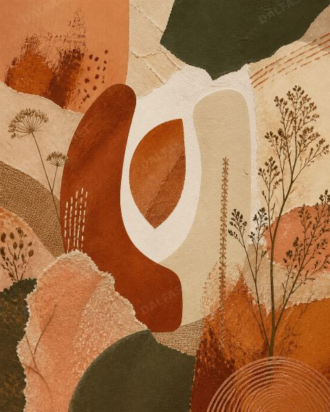 Boho Modern Cradled Seed — printable digital art preview