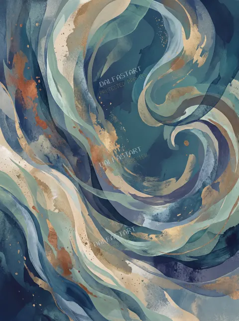 Corriente Profunda — printable digital art preview