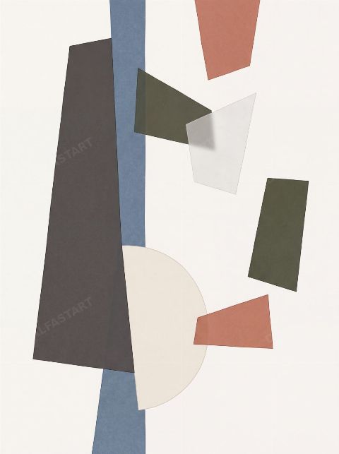 Slate Constructivist — printable digital art preview
