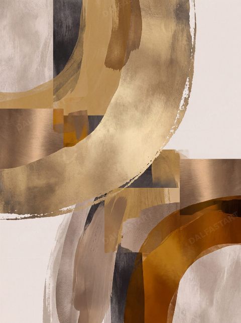 Brass Arc — printable digital art preview