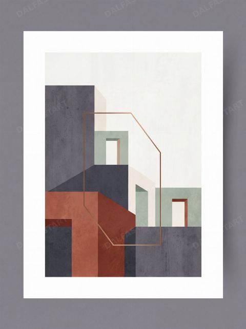 Red House — printable digital art preview