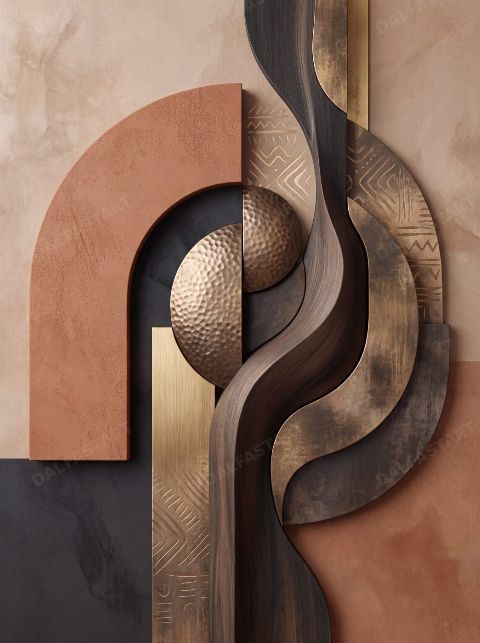 Bronze Relief — printable digital art preview