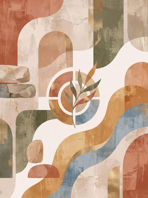 Coastal Fragments — printable digital art preview