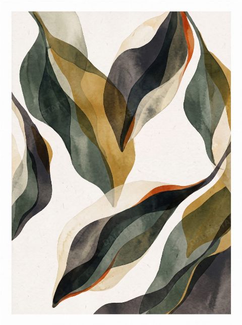 Leaf Rhythm — printable digital art preview