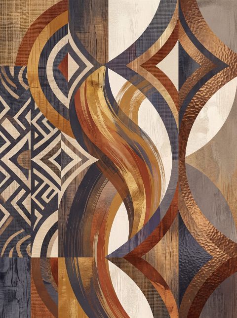 Kente Rhythm — printable digital art preview
