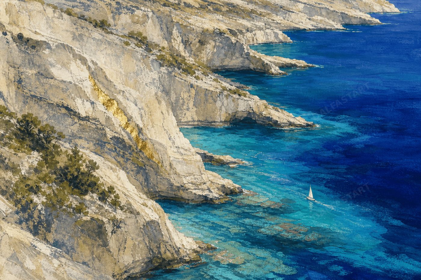 Mediterranean Calm Limestone Channel — full preview
