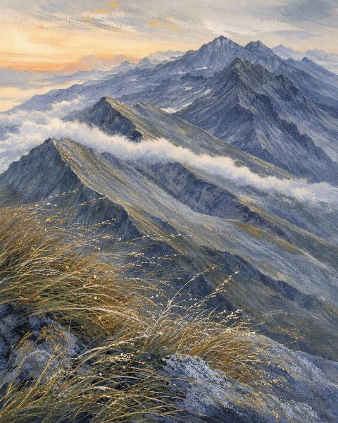 Mountain Air Cloud Ribbon — printable digital art preview