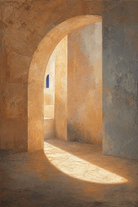 Arches Light Bent Crescent — printable digital art preview