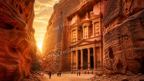 Petra — skalné mesto — printable digital art preview