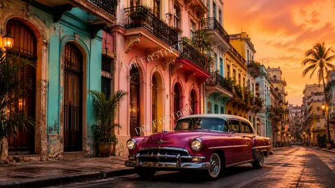 Havana — karibský rytmus — printable digital art preview