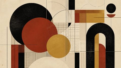 Bauhaus Rhythm — printable digital art preview