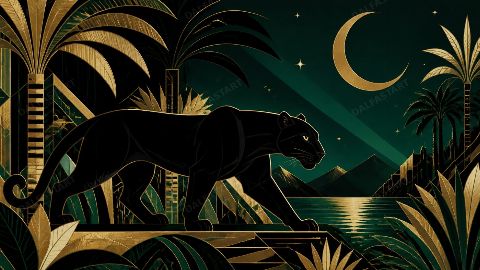 Midnight Panther — printable digital art preview