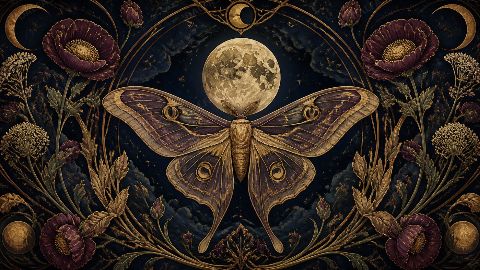 Lunar Moth — printable digital art preview