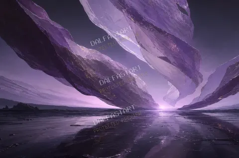 Fialový drift — printable digital art preview