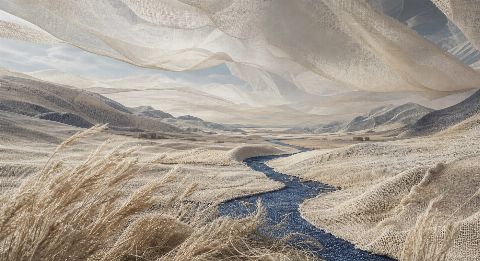 Linen Horizon — printable digital art preview