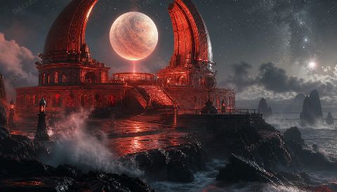 Vermilion Observatory — printable digital art preview