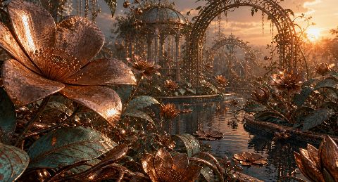 Jardín de Cobre — printable digital art preview