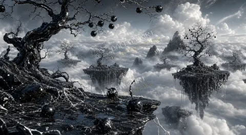 Huerto de Nubes de Obsidiana — printable digital art preview