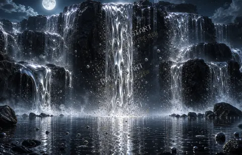 Cascadas de Mercurio — printable digital art preview