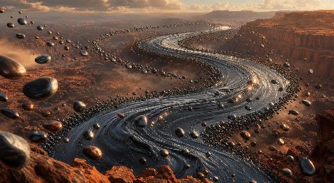Magnetic River — printable digital art preview