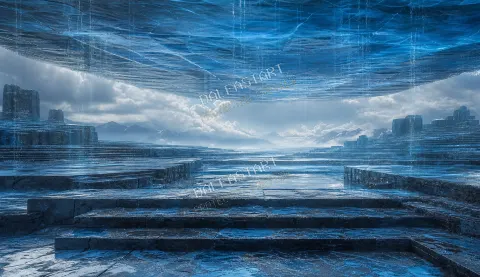Lluvia Celadón — printable digital art preview