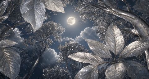 Silver Canopy — printable digital art preview