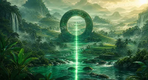 Meridiano de Jade — printable digital art preview