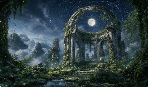 Mosslight Observatory — printable digital art preview