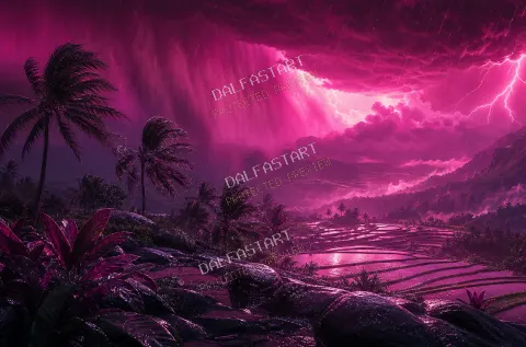 Purpurový monzun — printable digital art preview