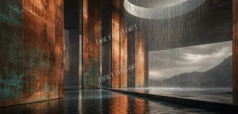 Pluie de Cuivre — printable digital art preview