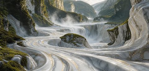 Marble Current — printable digital art preview