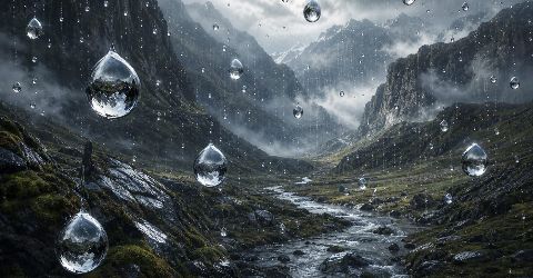 Mirror Rain — printable digital art preview