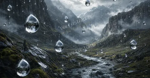 Zrkadlový dážď — printable digital art preview