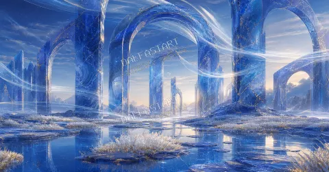 Catedral del Viento Zafiro — printable digital art preview