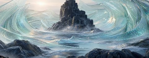 Glass Tides — printable digital art preview