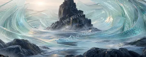 Sklenené prílivy — printable digital art preview