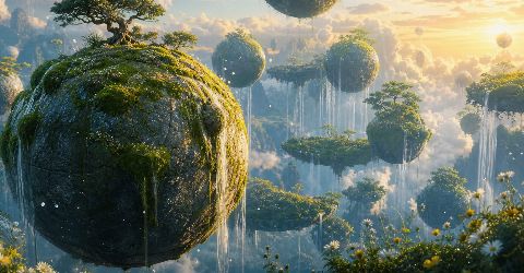 Gravity Garden — printable digital art preview