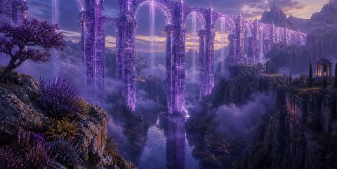 Acueducto Violeta — printable digital art preview