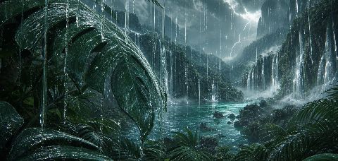 Glass Monsoon — printable digital art preview