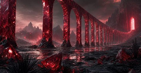 Garnet Passage — printable digital art preview