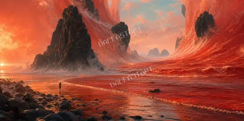 Rumělkový příliv — printable digital art preview