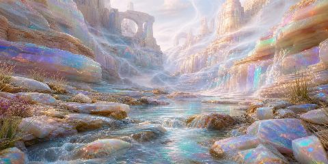 Opal Canyon Breath — printable digital art preview