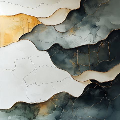 Marbled Calm — printable digital art preview