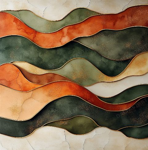 Amber Vein — printable digital art preview