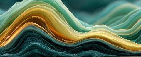 Emerald Current — printable digital art preview