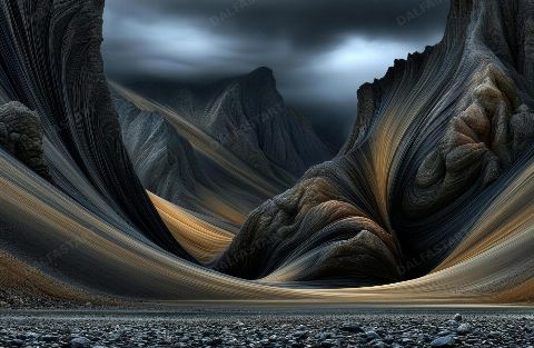Ember Canyon — printable digital art preview