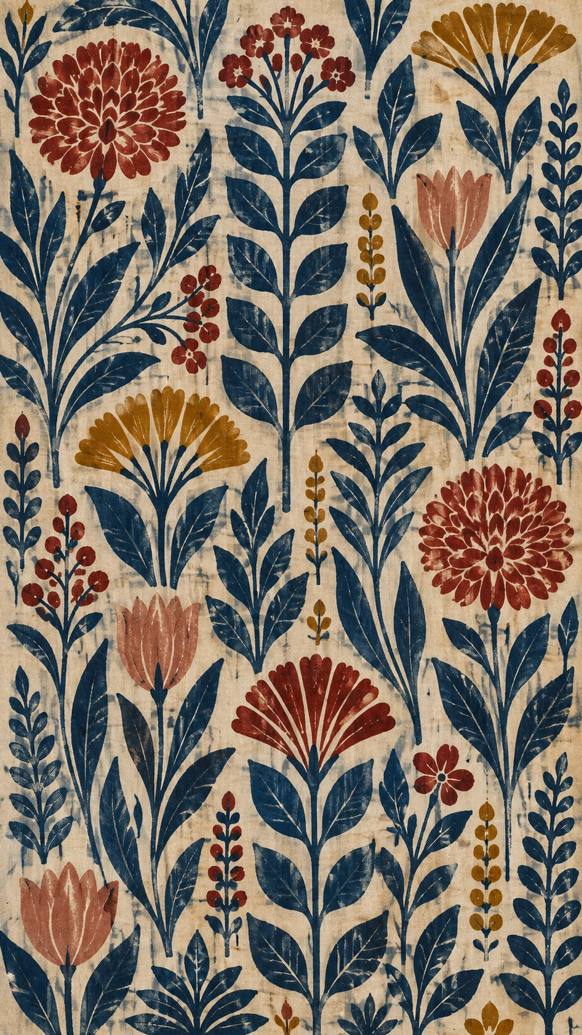 Indigo Garden at Dusk — printable digital art preview