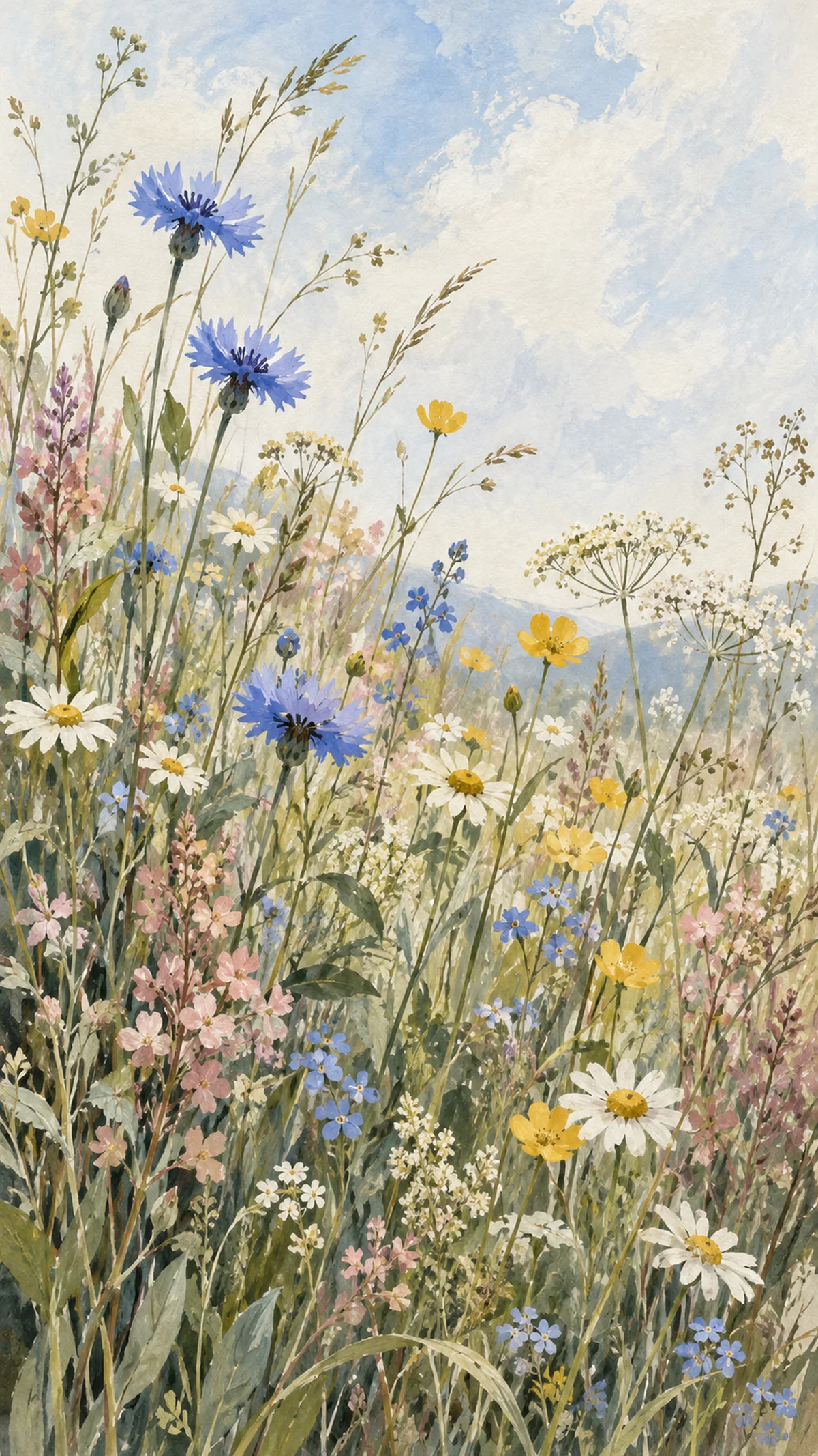 Where the Small Flowers Gather — printable digital art preview